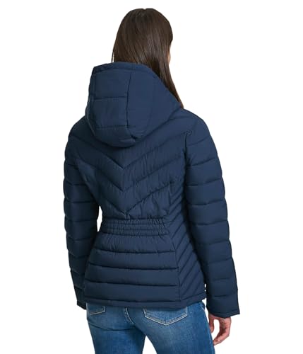 Tommy Hilfiger Women's Navy Medium Packable Puffer Jacket – Effortless Style Awaits! - Image 2