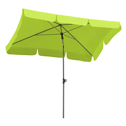 Parasol Schneider Locarno, Verde Manzana, Aprox. 180 x 120 cm, 4 Piezas, Rectangular
