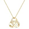 14K Gold Plated Necklaces for Women Trendy Love Knot Infinity Interlocking Knot Necklaces Pendant Necklace for Women Diamond Necklace Adjustable in Length 20in