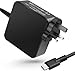 65W USB C Laptop Charger for Huawei Matebook, Lenovo ThinkPad X1 Yoga/Carbon, MacBook Air/Pro, Samsung Galaxy, HP Spectre, Xiaomi, Asus, Acer Swift, 20V/3.25A Type C Fast PD Charging