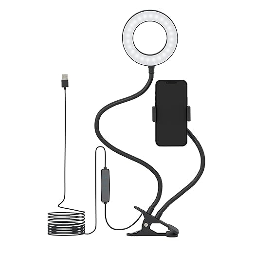 (Refurbished) 3.5" Led Selfie Ring Light with Phone Holder,(B0CCXWBC4G) Flexible Arm Desk Mount Clamp for Live Stream, Makeup, Online Meetings, Recording, Photography, USB Reading Light | 3 Color (B0DB662JVV) Amazon Price History, Amazon Price Tracker
