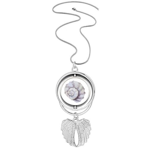 Collier escargot ailes d'ange pendentif coloré bijoux fantaisie tendance
