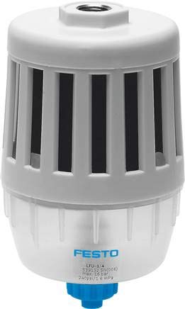 LFU-1/4 (539132) Filter-Schalldämpfer Durchfluss gegen Atmosphäre:>= 4000 l/minl/min Baugröße:G1/4