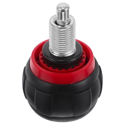 OHPHCALL Perilla de Resorte Giratoria Bola 58 Mm Negra y Roja Pasador de Tracción para Bicicletas Estáticas y Bancos de Pesas, Accesorio para Máquinas de Ejercicio y Gimnasio en Casa