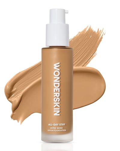 Wonderskin Hyper-Bond Serum Foundation – Base sérum waterproof 24H con niacinamida y ácido hialurónico – Ligera, natural, vegana, cruelty-free (Mesa)