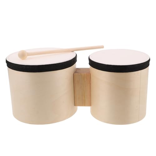 Bongos bois SECFOU avec maillets instrument percussion léger