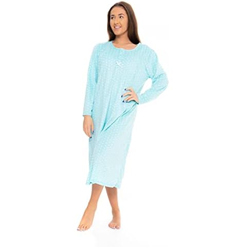 Ladies Suzy & Me Long Sleeve Fleece Nightdress Cover
