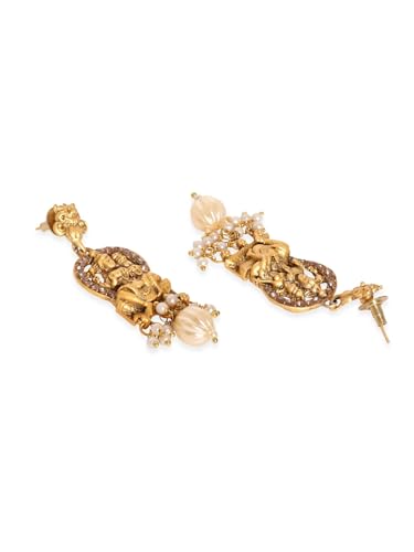 Image of Rubans Long Necklace Set Gold Plated Traditional Stylish Multicolour Jewellery Gift for Women & Girls