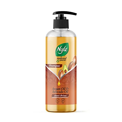 Nyle Natural & Pure Shampoo For Frizz Free Hair, With Goodness Of Argan Oil & Avocado Oil, For Men & Women, No Paraben, No Sulphate And No Silicone, 475ml
