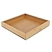 Vassoio da portata in Legno, vassoio da colazione rettangolare in legno Vassoio da portata per pane, pizza, tè, frutta, stoviglie per la casa(19.3*19.3*3cm)