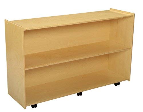 Childcraft Mobile Open Shelving Unit, 2 Shelves, 30 Inches