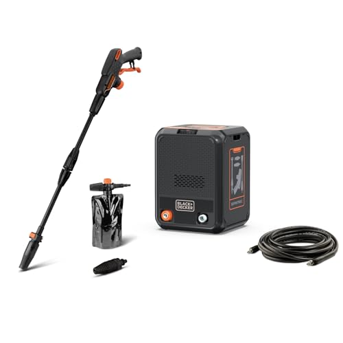 Hidrolimpiadora Black+Decker BXPW1700C, compacta, de Alta presión, para Coche y Exteriores del hogar, presión máx. 130 Bar, caudal máx. 450 l/h, Potencia absorbida 1700 W