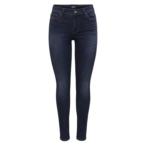 ONLY Women's Dark Blue Denim Skinny Jeans Cover