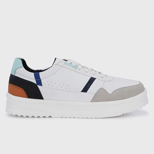 Image of Cruiser Mens Sneakers | Casual Shoes | Cone Heel Lace-Up Sneakers for a Unique Look |Experience Comfort & Style with Soft Cushioned Insole | Trendy Lace-Up Design Sneaker (2565)