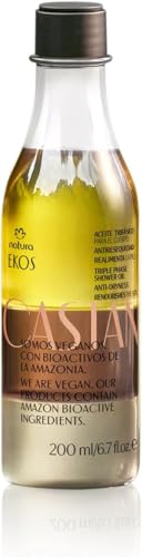 NATURA – Olio Doccia Trifasico Ekos Castanha – Idrata e protegge la pelle – Dona benessere e relax – Lascia la pelle morbida e profumata – 100% vegano – Cruelty Free – 200 ml
