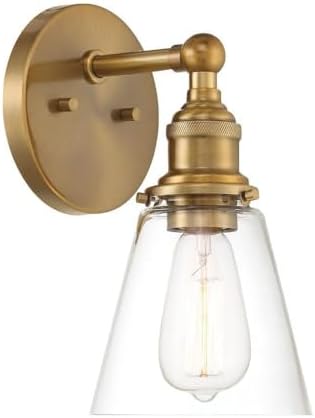 Minka Lavery 5681-923 Barwell - 1 Light Wall Sconce-11.63 Inches Tall and 6 Inches Wide, Finish Color: Oxidized Aged Brass