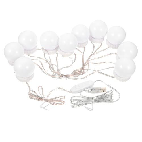 IMIKEYA Luz LED para Espejo de Baño con Ventosa Temperaturas de Color Bombillas Regulables para Tocador y Maquillaje Iluminación USB Moderna y Elegante
