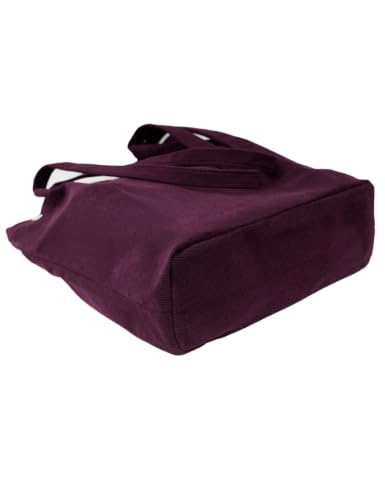 Image of Corduroy Tote Bag Cute Tote Bags for Women Shoulder Bag with Inner Pocket for Work Beach Travel and Shopping Grocery