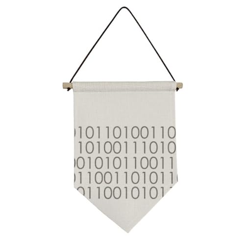 Bannière décorative en toile motif programmateur binaire suspension murale geek