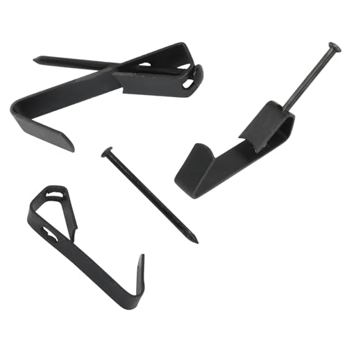 Image of Hordion 100pcs Picture Hanging Kit - 30lb, and 50lb Picture Hooks Metal Picture Hangers with Nails for Drywall Wooden Wall(Black)
