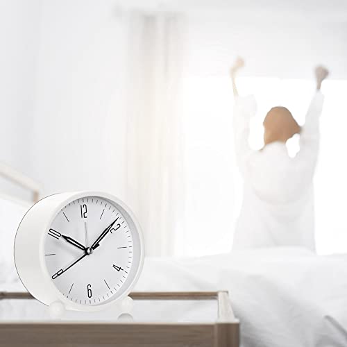 Reloj despertador elegante para dormitorio de diseño minimalista para mesa 6