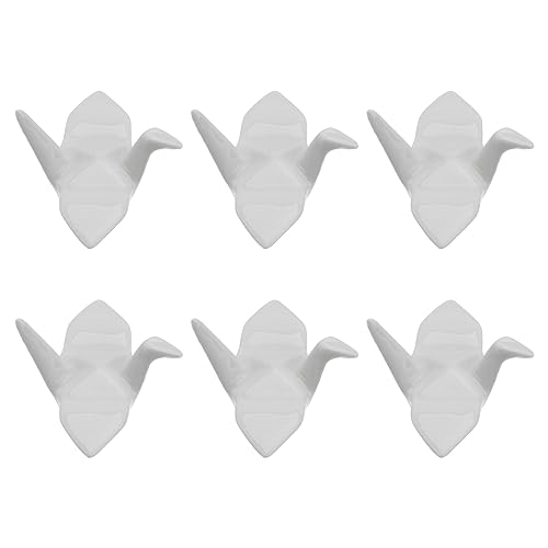 Luxshiny 6 Pezzi di Bacchette in Ceramica Riposa La Gru in Porcellana Riposa in Stile Giapponese Cansticks Origami Cansticks Porta Forche