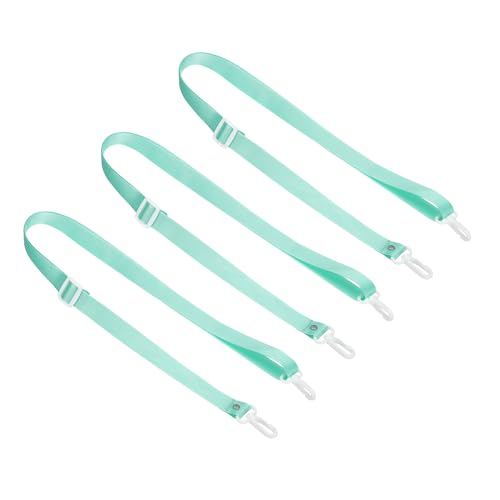 Image of PATIKIL 125cm x 2cm Replacement Shoulder Strap, 3 Pack Adjustable Swivel Clips Hook Buckle Slide Crossbody Bag Belt for Water Bottle Carrier Sling Bag, Green