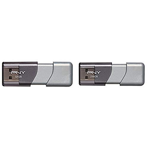 PNY Turbo 32GB USB 3.0 Flash Drive - P-FD32GTBOP-GE and PNY Turbo 256GB USB 3.0 Flash Drive - P-FD256GTBOP-GE