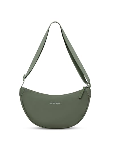 Kapten & Son Moon Bag Dusty Green 3 5L | Bauchtasche Damen & Herren | Crossbody Bag Damen Grün | Umhängetasche wasserabweisend | ideal für Reisen Festival & Alltag