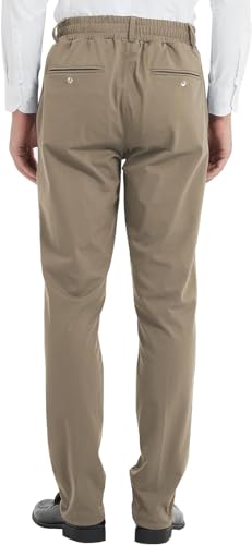 LETAOTAO Mens Elastic Waist Pants for Seniors High Stretch Expandable Waist Slacks for Elderly with Magnet Button3