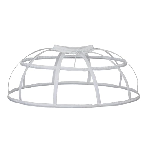 Women Hoop Skirt Crinoline Skirt Petticoat Bustle Ball Gown Dress White