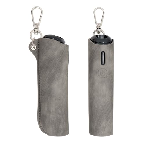 CaseGuiderプルームオーラケース プルームオーラカバー 最新型Ploom auraに適用するカバー ストラップ付き 保護ケース Ploomケース プルームケース シガレットケース 電子タバコケース ストラップ付き (グレー(カラビナ))