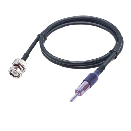 QYZLVCES(���X) RG58 F - FM�P�[�u�� 50�I�[�� RF�����s�O�e�[���W�����p�[���W�I�A���e�i�A�_�v�^�[(FM M to BNC M,12M)