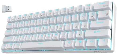 RK ROYAL KLUDGE Hephaestus Wired Mechanical Keyboard with Volume Knob, 75% Layout, 81 Keys, Hall Effect, Hot-Swappable, Mint Switch, Gasket Mounted, Backlit (White)