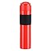 Tragbare kaffee pressflasche 350 ml französisch presse tee kaffeemaschine einhand öffnen trinkwasser tasse becher vakuum kaffee kolben für reisen camping wandern büro im freien(rot)