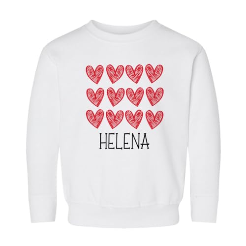 Hearts Helena Kids Sweatshirt Toddler 3T White
