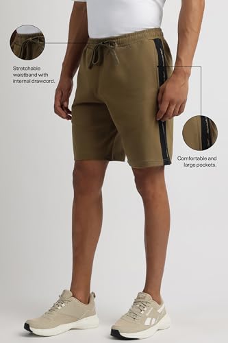 Image of Reebok Men's Cotton Blend Casual Shorts - Soft Comfortable Comfortable Shorts for Men Lounge Shorts for Men | Cotton Shorts Active Lifestyle