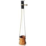 Wooden Berimbau Musical Instrument, Handmade Single String Resonator Structure : Natural Wood Bow-Calabash Assembly | Rhythm Performance/Traditional Music Environment (Single String Medium)