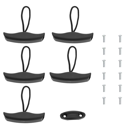 Be In Your Mind 6 PCS Kayak T-Handle Kayak Carry Handle Pull Handle with Pad Eyes and Screws Replacement Installation, Kayak Accessories