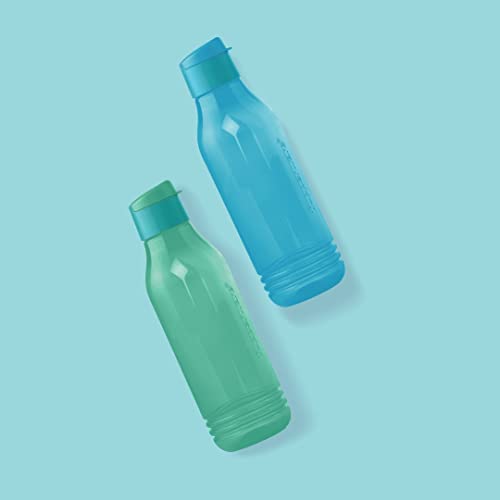 Tupperware ECO SIP Triangular Water Bottles, 750 ml, (Set of 2), Green & Blue