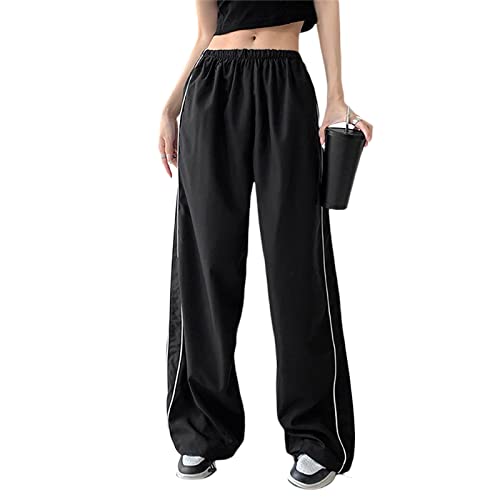 Geagodelia Damen Baggy Cargohose Weite Palazzo Hose Cargo Parachute Pants...