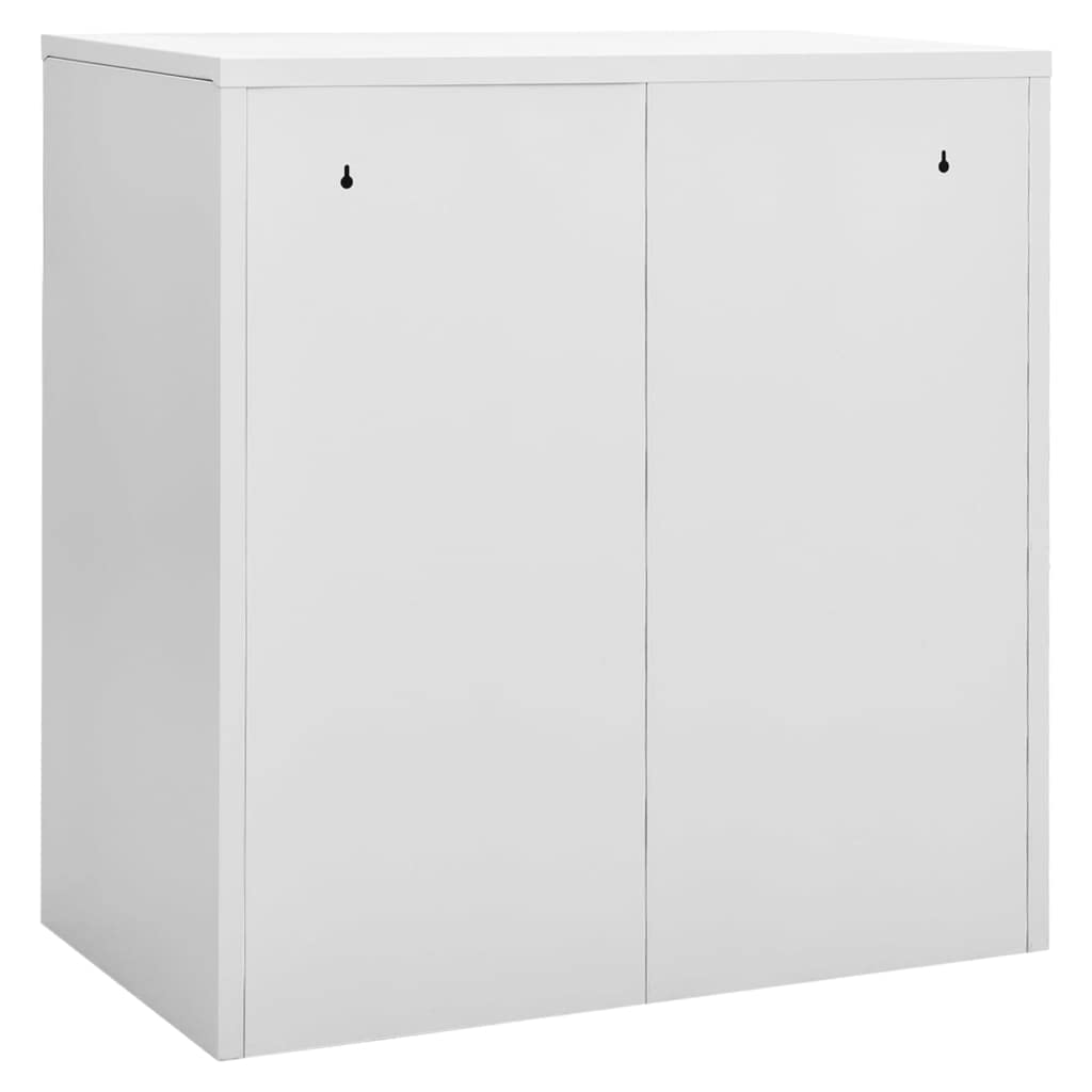 Zestaw szafek zamykanych, 2 sztuki, jasnoszary i niebieski, 90 x 45 x 92,5 cm, stal, z zamkami, idealna do biura, szkoły i bezpiecznego przechowywania