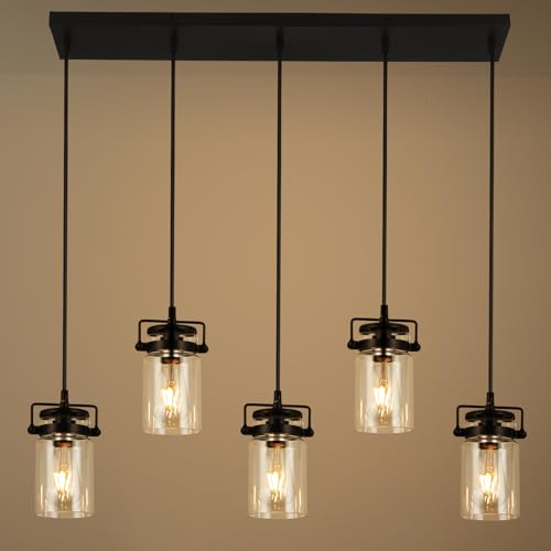 foucasal Pendant Lighting for Kitchen Island, Dining Room Light Fixture