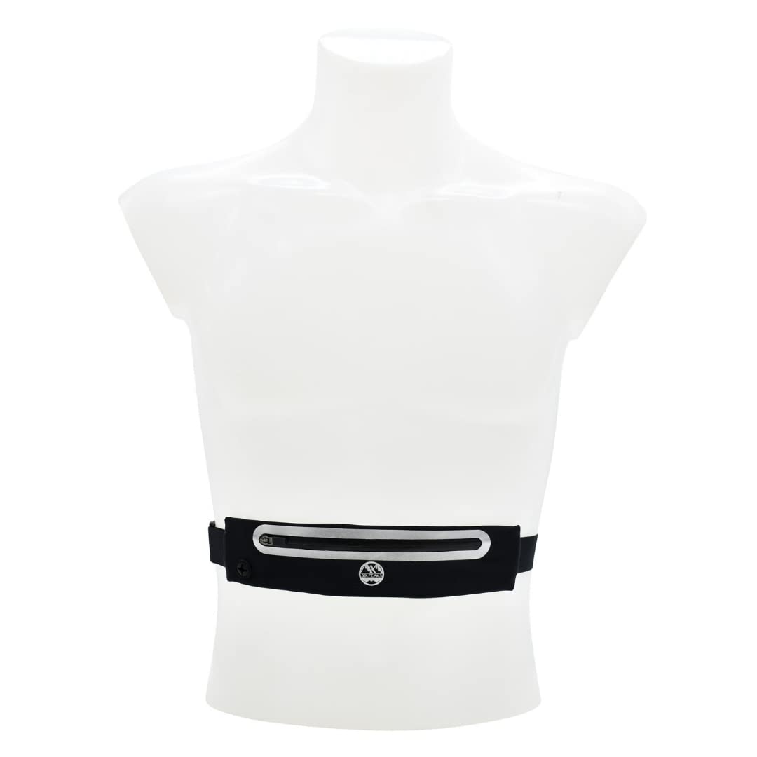 Six Peaks Ceinture de Course Extensible réfléchissante Unisexe, Noir, Taille Unique