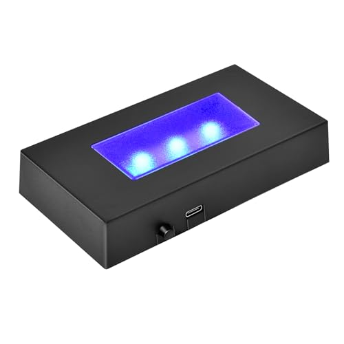 Image of IFOLAINA LED Light Base Multicolor Rectangle Display Stand for Crystal Art Lighted Up Pedestal Color Changing Black LED Base for 3D Glass Home Holiday Party Decor