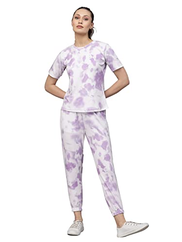 Image of Tarshika Women Women's Tie Dye Printed Short Sleeve Long Tracksuit Co-ord Set