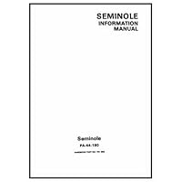 Piper PA44-180 Seminole 1979-82 Pilot's Information Manual (part# 761-662) B004508MFG Book Cover