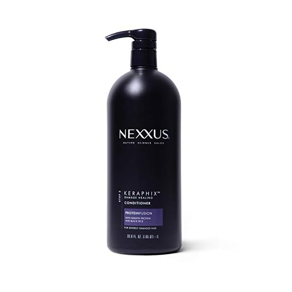 Nexxus Keraphix ProteinFusion Conditioner with Keratin Protein and Black Rice for Damaged Hair 33.8 oz