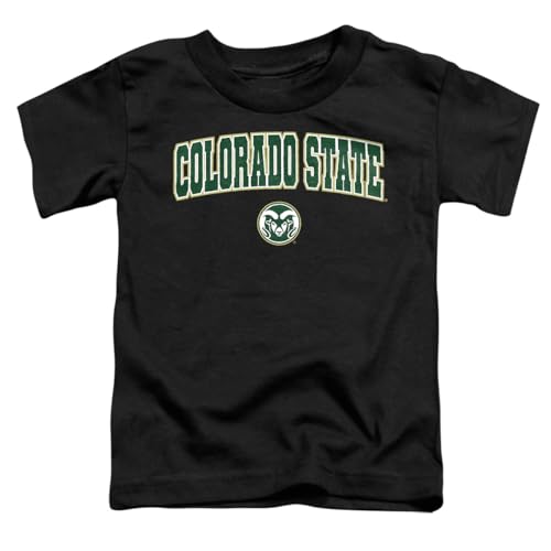 LOGOVISION Colorado State University Arch Logo Black Kids T Shirt (3) for Toddler Boys and Girls, Black