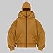 Men's Balaclava Hoodie, Balaclava Jacket Zip Up Fashion Double Layer Hoodie Outerwear Jacket Y2K Clothing for Unisex Khaki